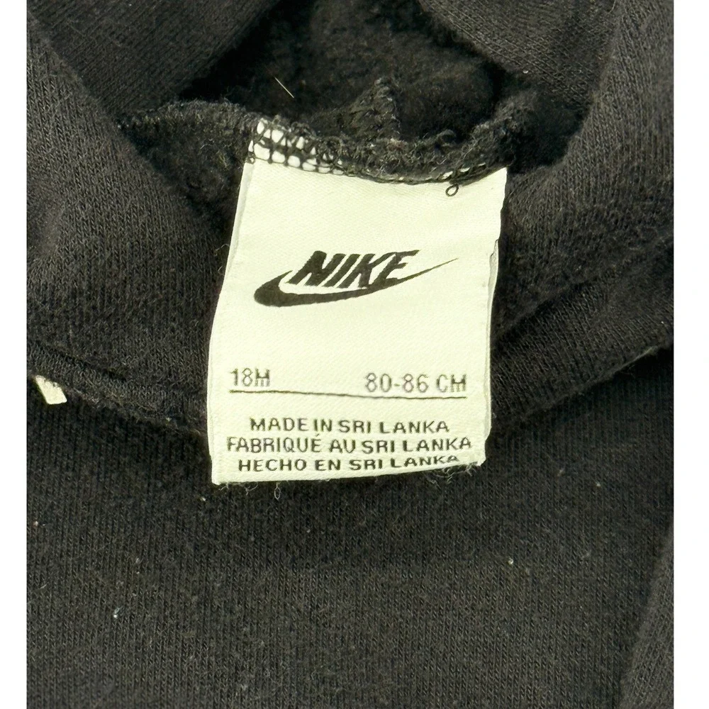 Nike Air Hoodie Kids 18M Black Cotton Blend Regular Fit Logo Pullover Sweatshirt